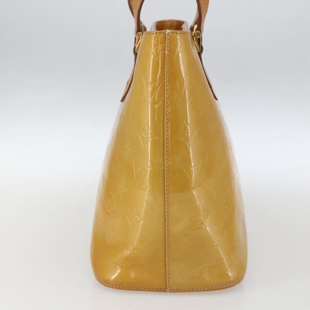 LOUIS VUITTON Monogram Vernis Houston Hand Bag Beige M91004 LV Auth ka1387 - Picture 3 of 16